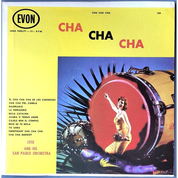 Jose & His San Paulo Orchestra LP - Cha Cha Cha- Evon 180g EX/VG+ Latin - Picture 1 of 4